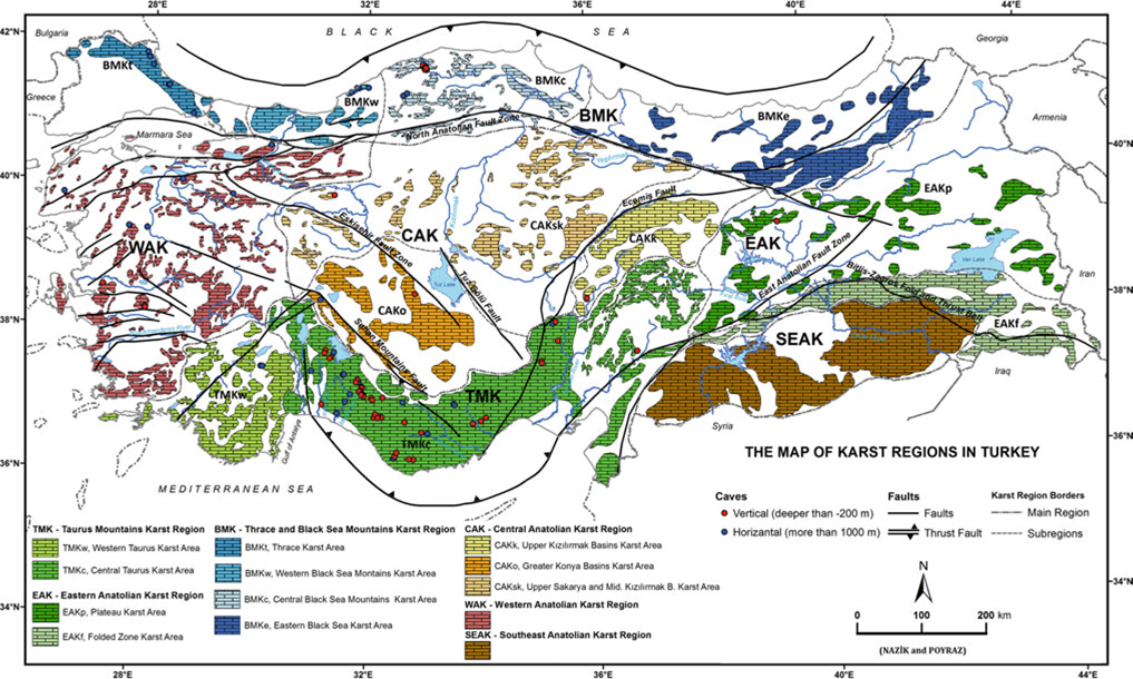 Mappa geologica della Turchia